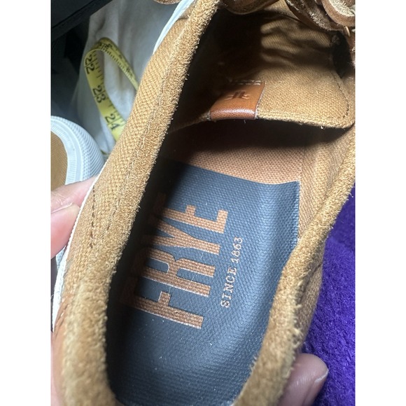 Frye Ludlow Canvas Low Top Sz. 7.5 Brown - Picture 7 of 9
